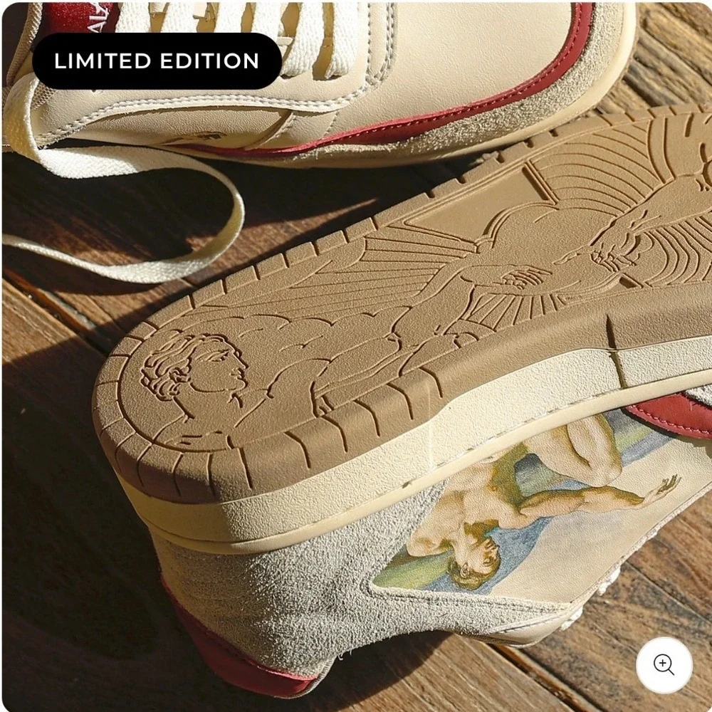 Galartsy The Creation of Adam Michelangelo Unisex Sneakers Size 9/9.5 New W Tags